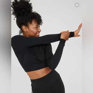 Offline by aerie sidewalk seamless long sleeve cropped T-shirt